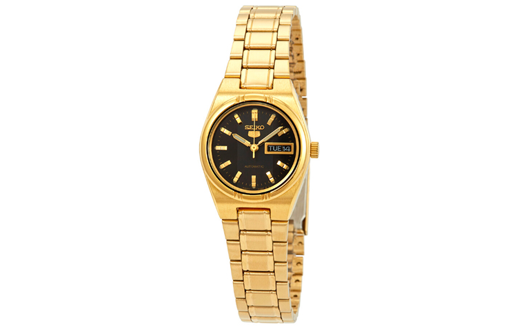 

SEIKO Часы Series 5 Collection Automatic Mechanical Movement Stainless Steel Strap Watch Women's Watch Black Dial SYM602, Black Dial
