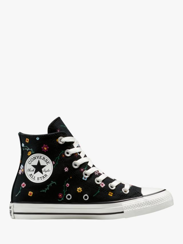 Chuck Taylor All Star Embroidered Floral Hi-Top Converse, Black/Multi