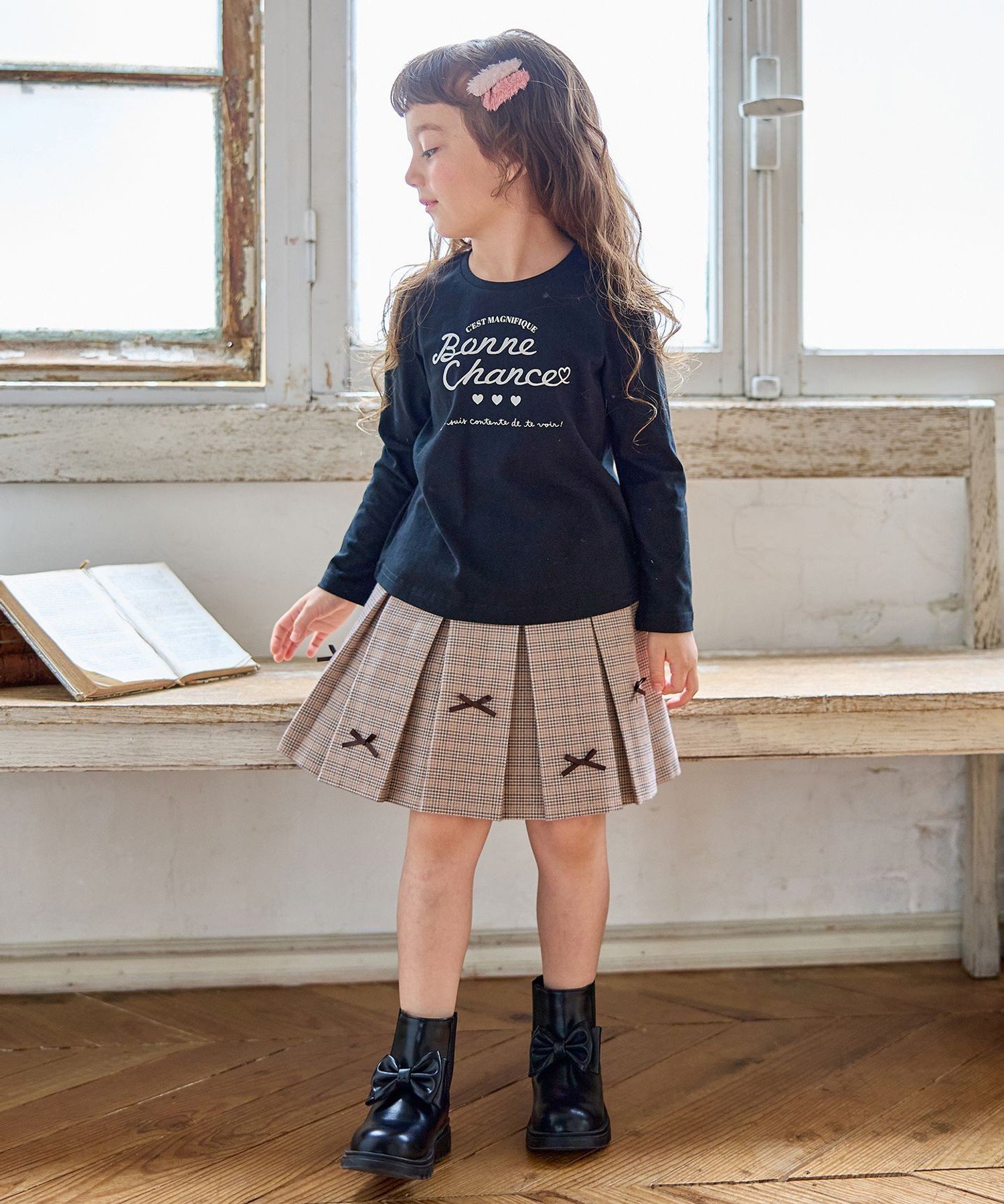 Футболка с длинным рукавом 7days Print ANY KIDS, Black x Logo [005] — фото 2