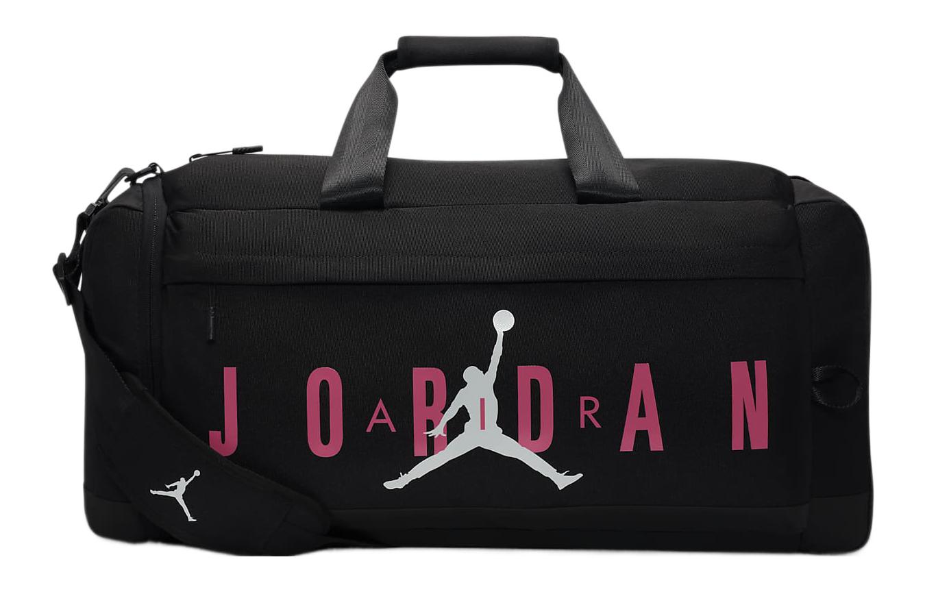 

Jordan Полиэстер сумка через плечевая багажная дорожная средний размер unisex черный розовый