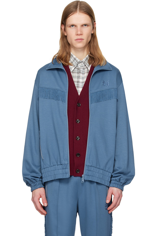 

Needles Синяя спортивная куртка с бахромой