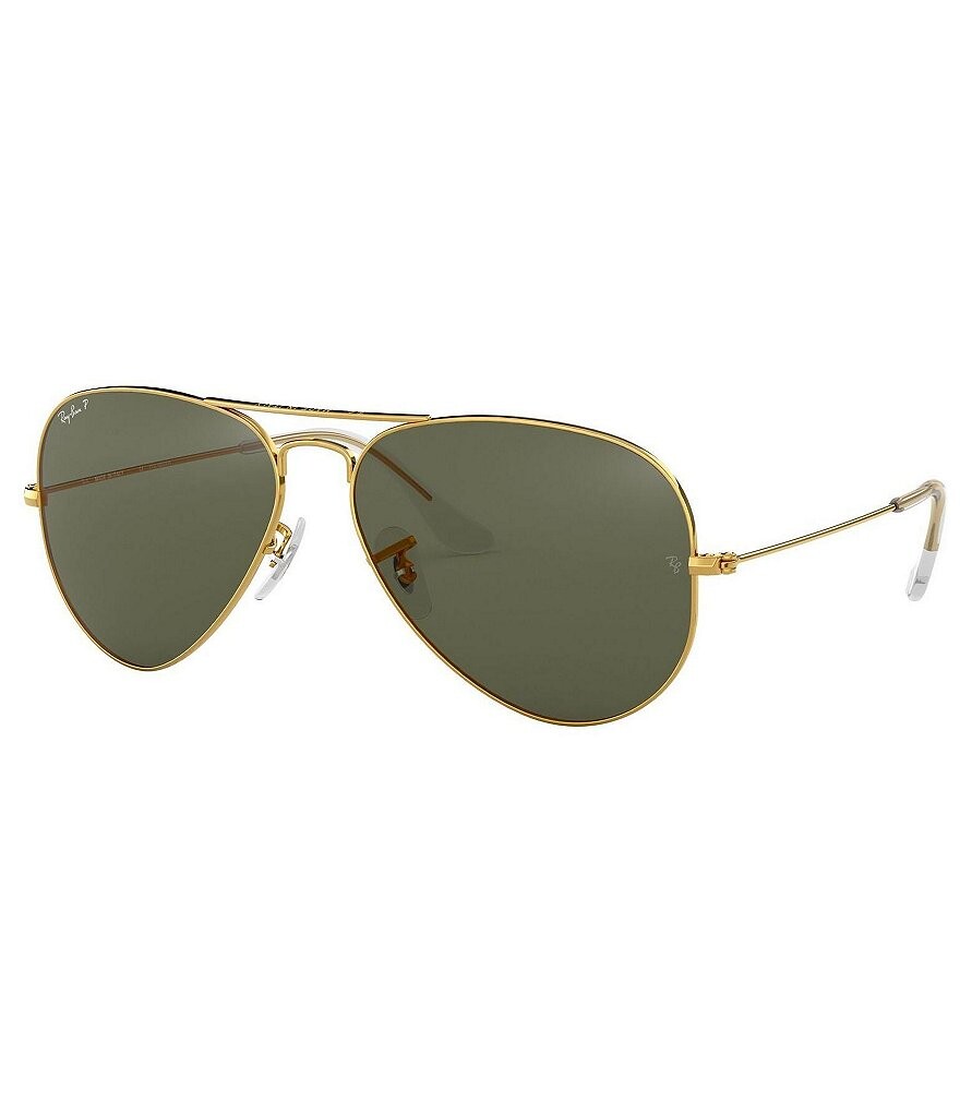 

Классические поляризационные солнцезащитные очки-авиаторы Ray-Ban 55 мм, золотой