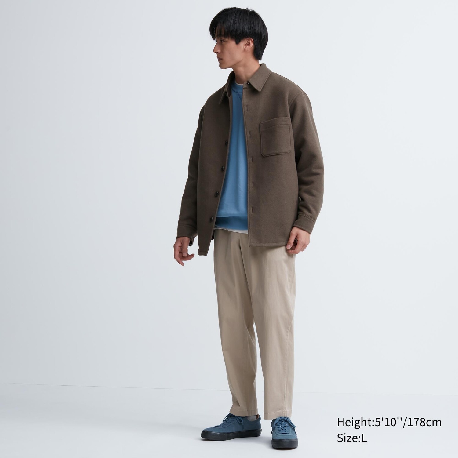 

Брюки UNIQLO Relaxed хлопковые, бежевый