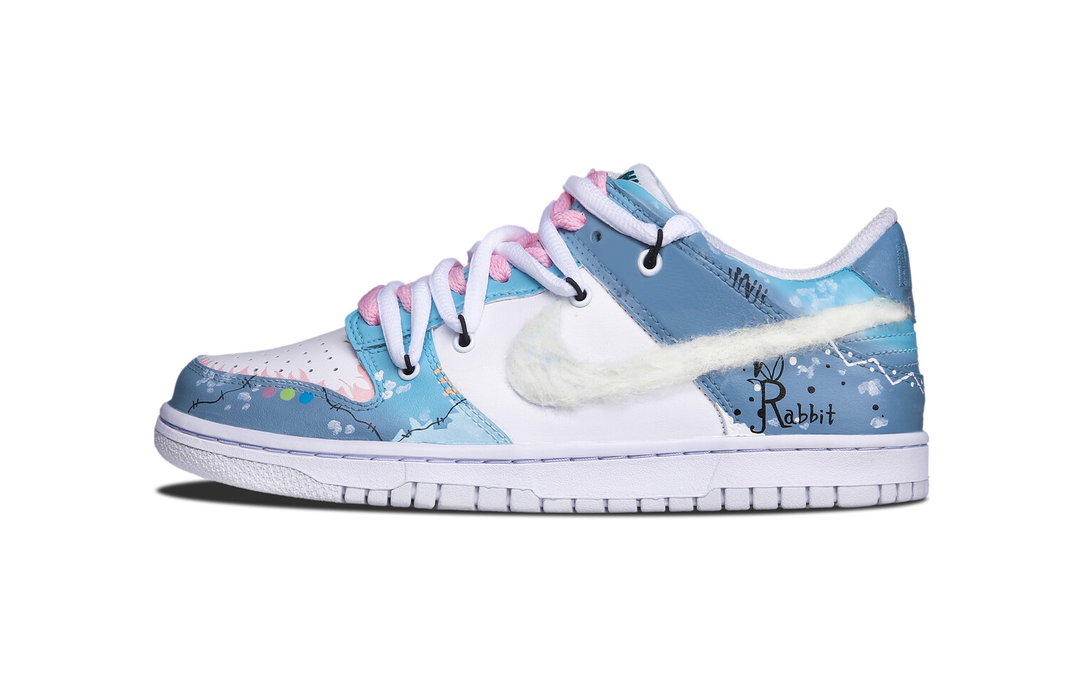 

Кроссовки Nike Dunk Skateboard Shoes Women's Low-Top White Blue, голубой, Синий, Кроссовки Nike Dunk Skateboard Shoes Women's Low-Top White Blue, голубой