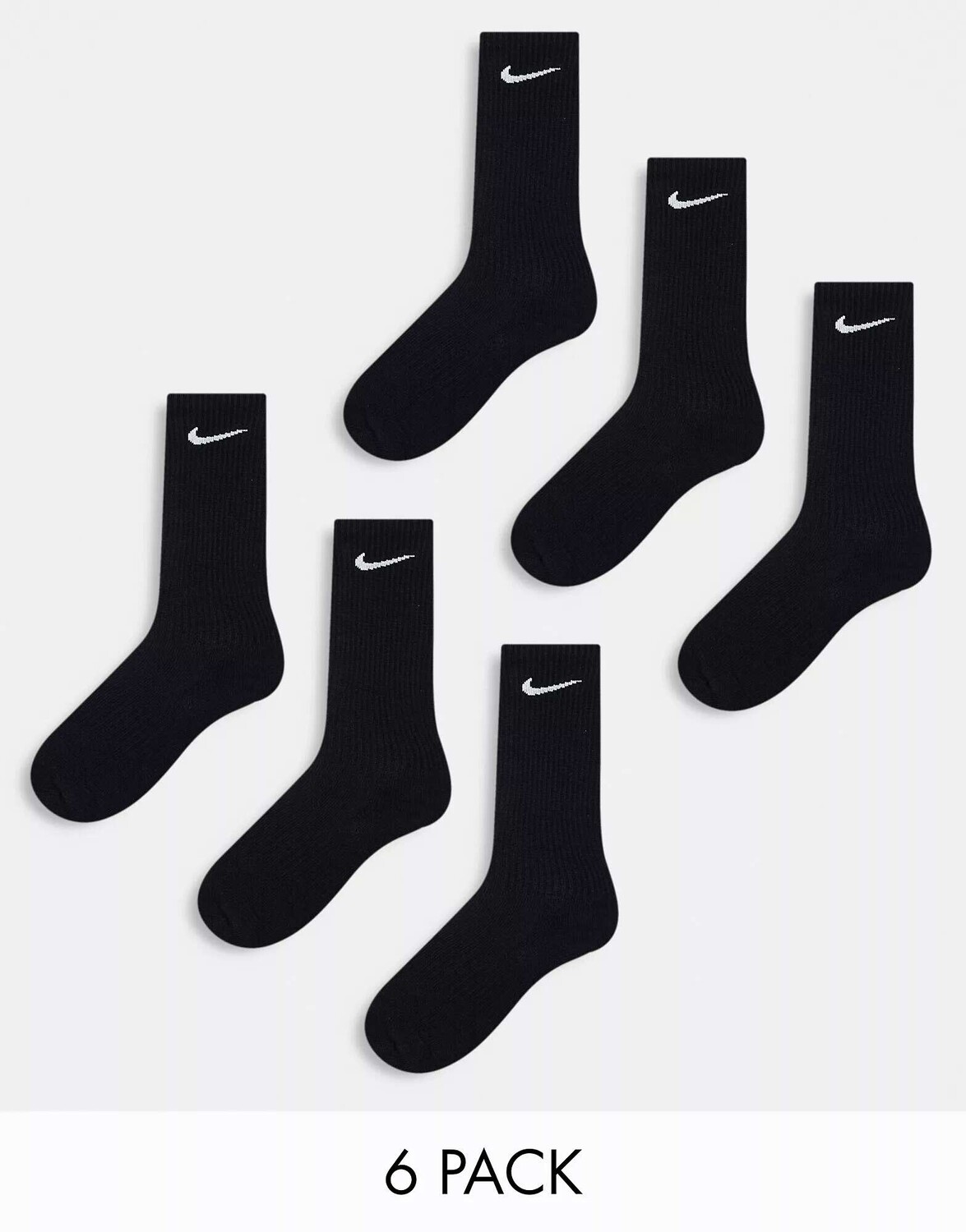 

6 пар черных носков Nike Everyday Plus