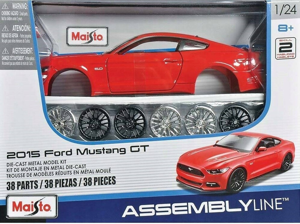 

Maisto, коллекционная модель Ford Mustang Gt Red 1/24 в сборе