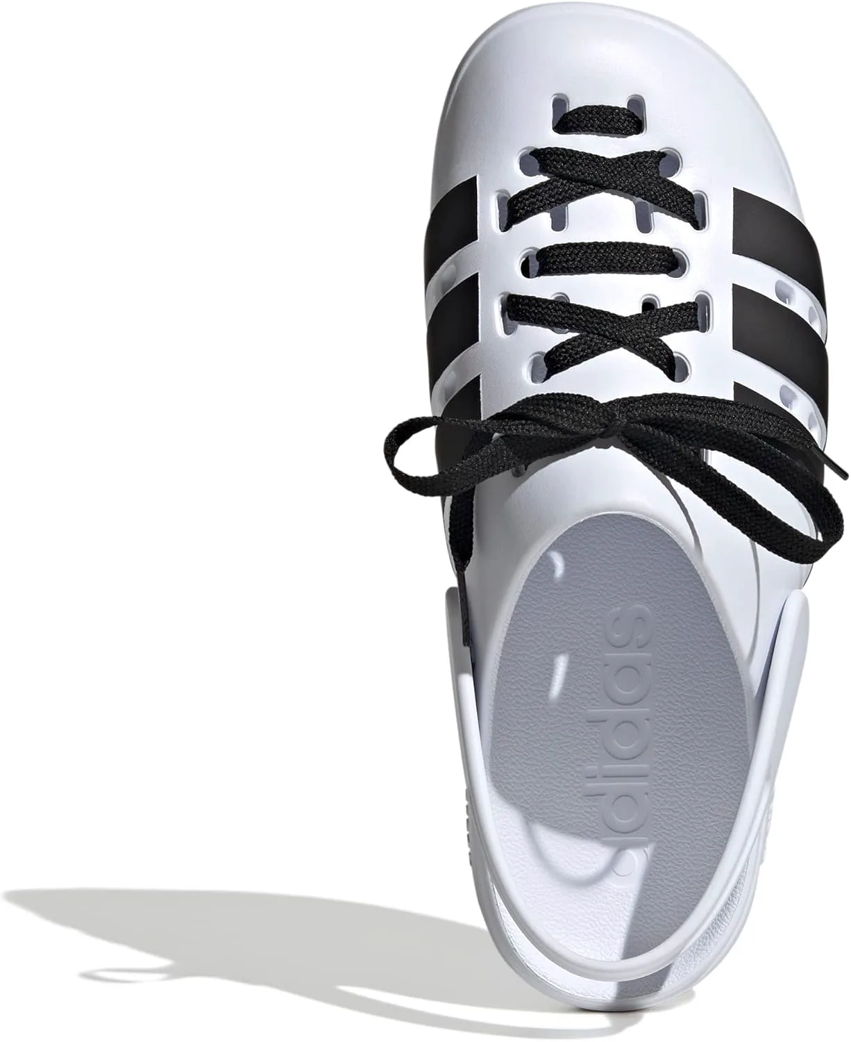 Унисекс сабо Adidas Adilette 2.0, белый/черный/металлик — фото 2
