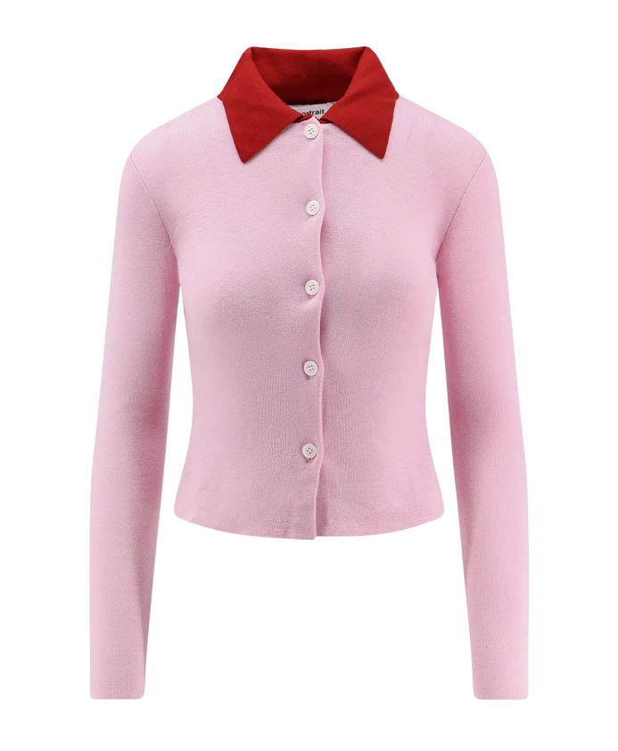 

Розовый кардиган из мериносовой шерсти Self Portrait, розовый