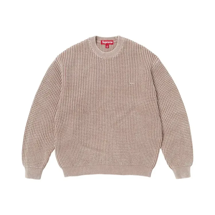 Свитер Supreme Washed Small Box Waffle, светло-коричневый