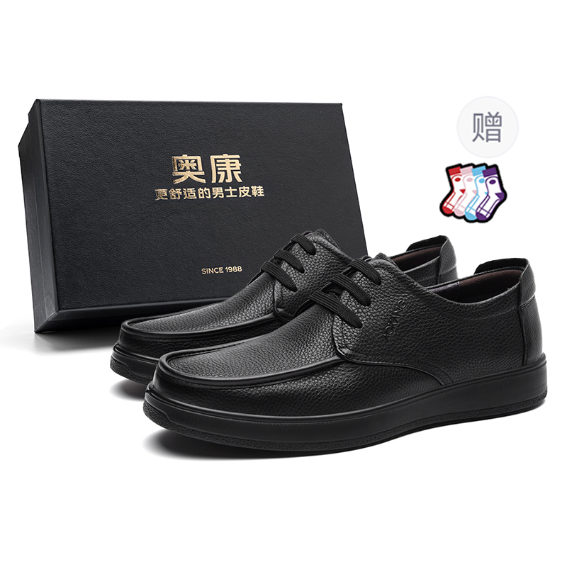 

Туфли AOKANG Dress Shoes Men Low-Top Black