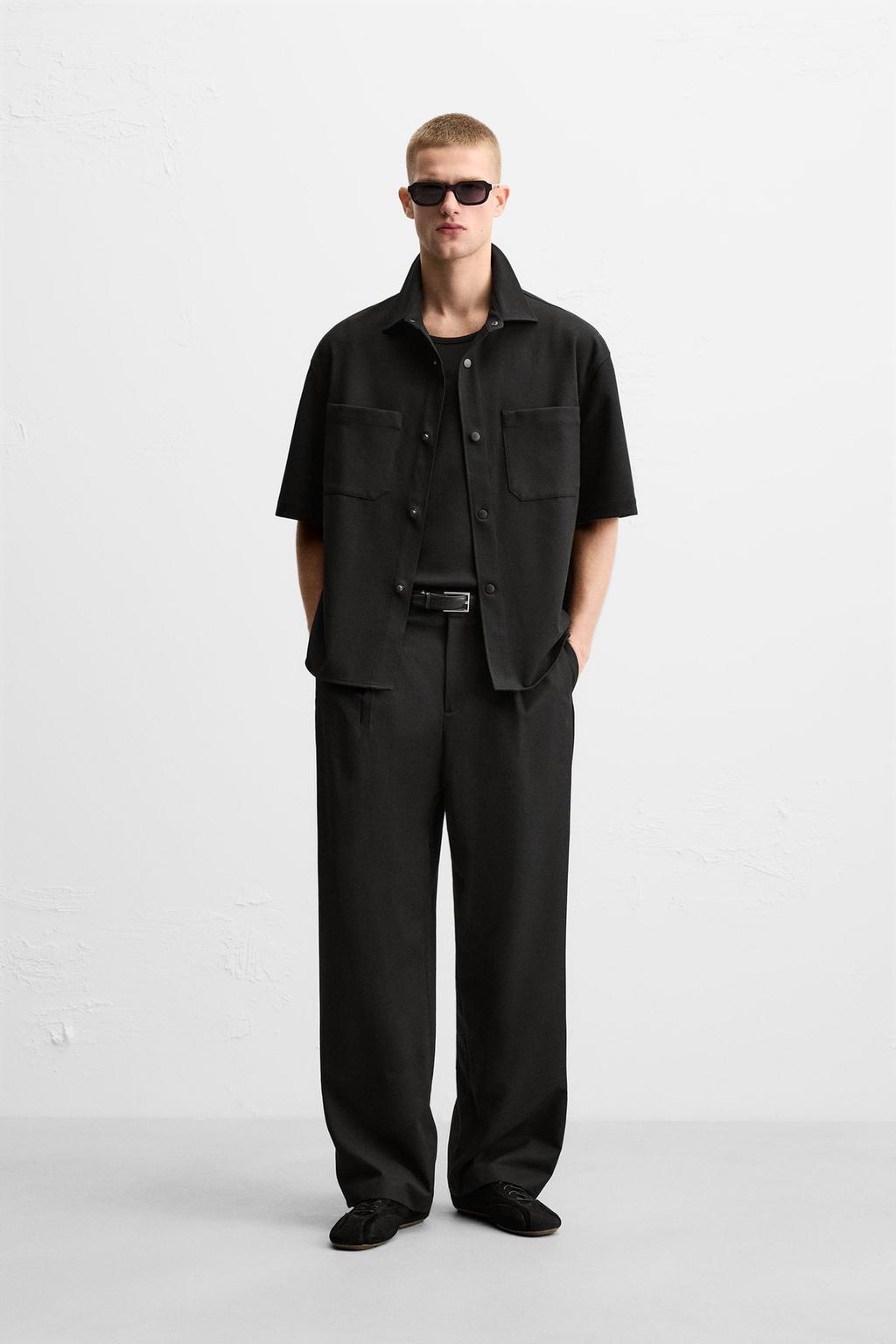 

Комфортная верхняя рубашка ZARA, черный
