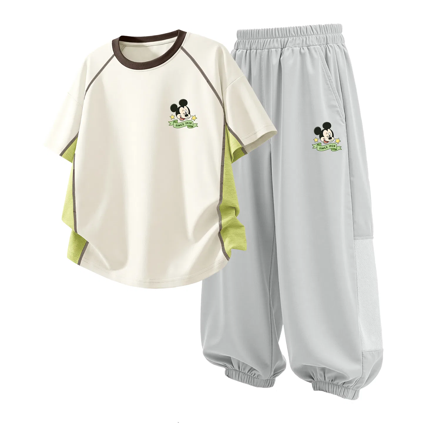 Детский спортивный костюм Casual Sportswear 2 Piece Set Disney, Videography Gray+Di Round Logo Mickey Mouse K Misty Mountain Gray — фото 4