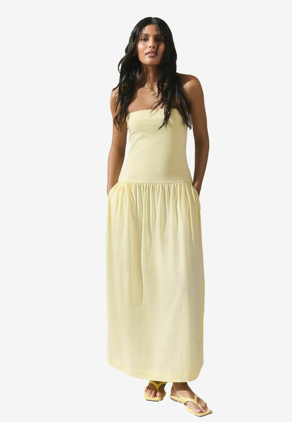 

Платье макси DROP WAIST BANDEAU LENGTH - Jersey dress Next, желтый