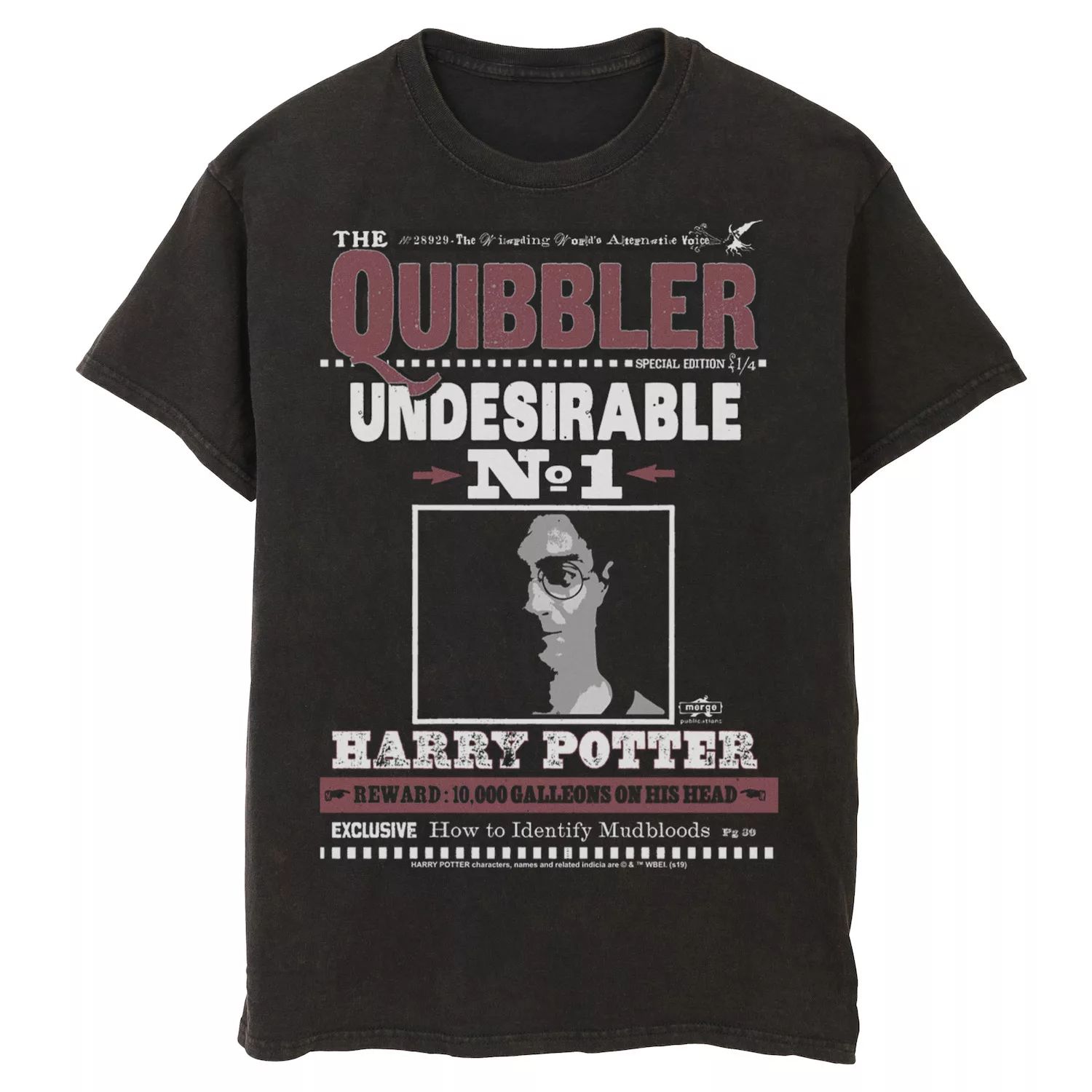 

Мужская футболка с рисунком The Quibbler Undesirable Number 1 Harry Potter