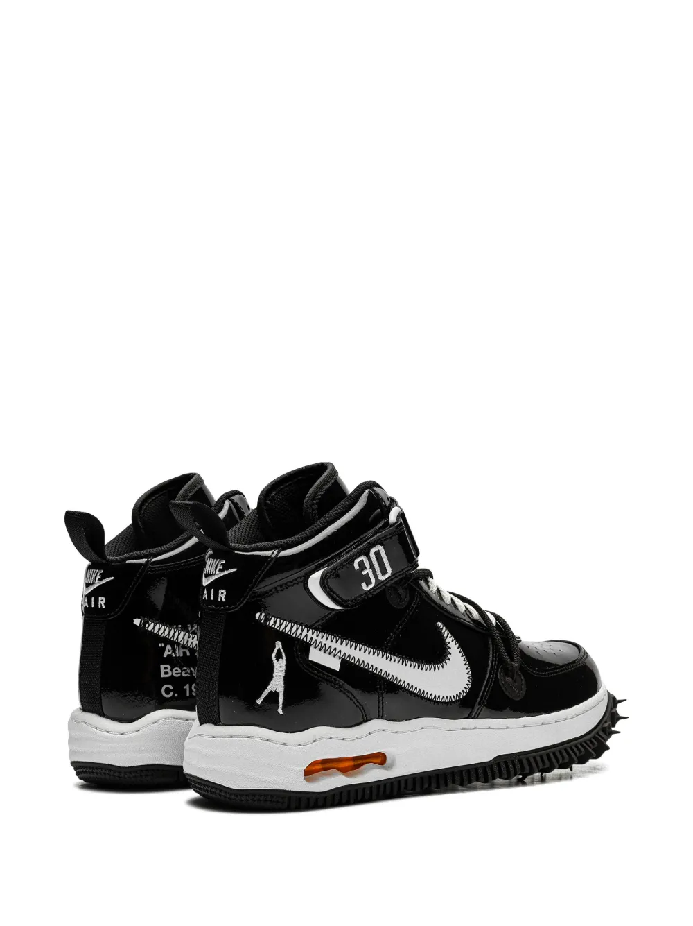 Кроссовки Air Force 1 Mid "Off-White - Sheed" Nike, черный — фото 3