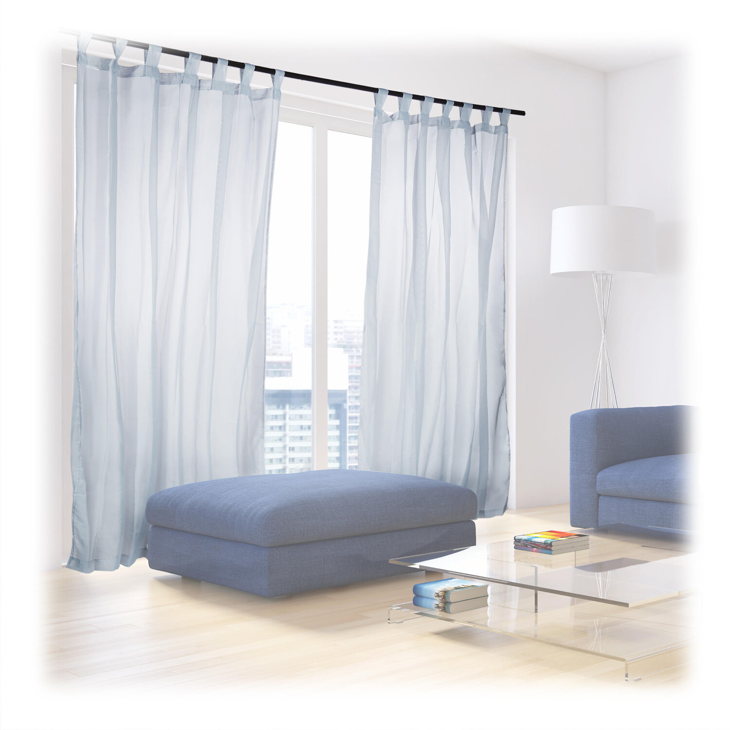 

Дни релаксации 2xшторы Relaxdays, серебряный