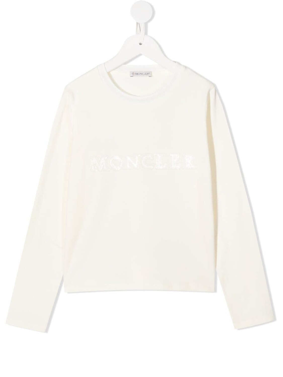 

Moncler Enfant толстовка с нашивкой-логотипом, нейтральный цвет