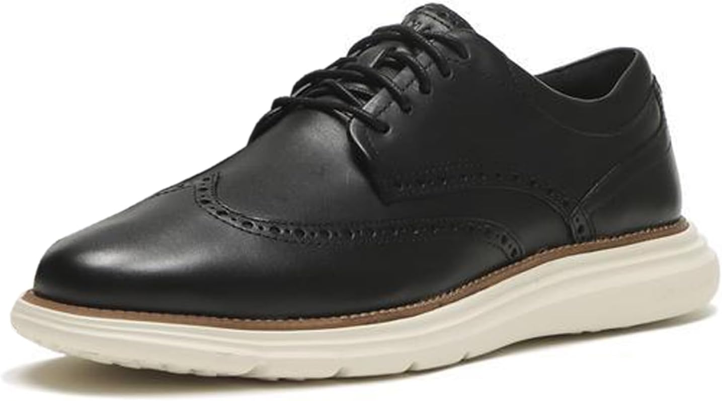 

Мужские оксфорды Cole Haan Grand Ultra с ультралегким крыловым носком, слоновая кость/черный