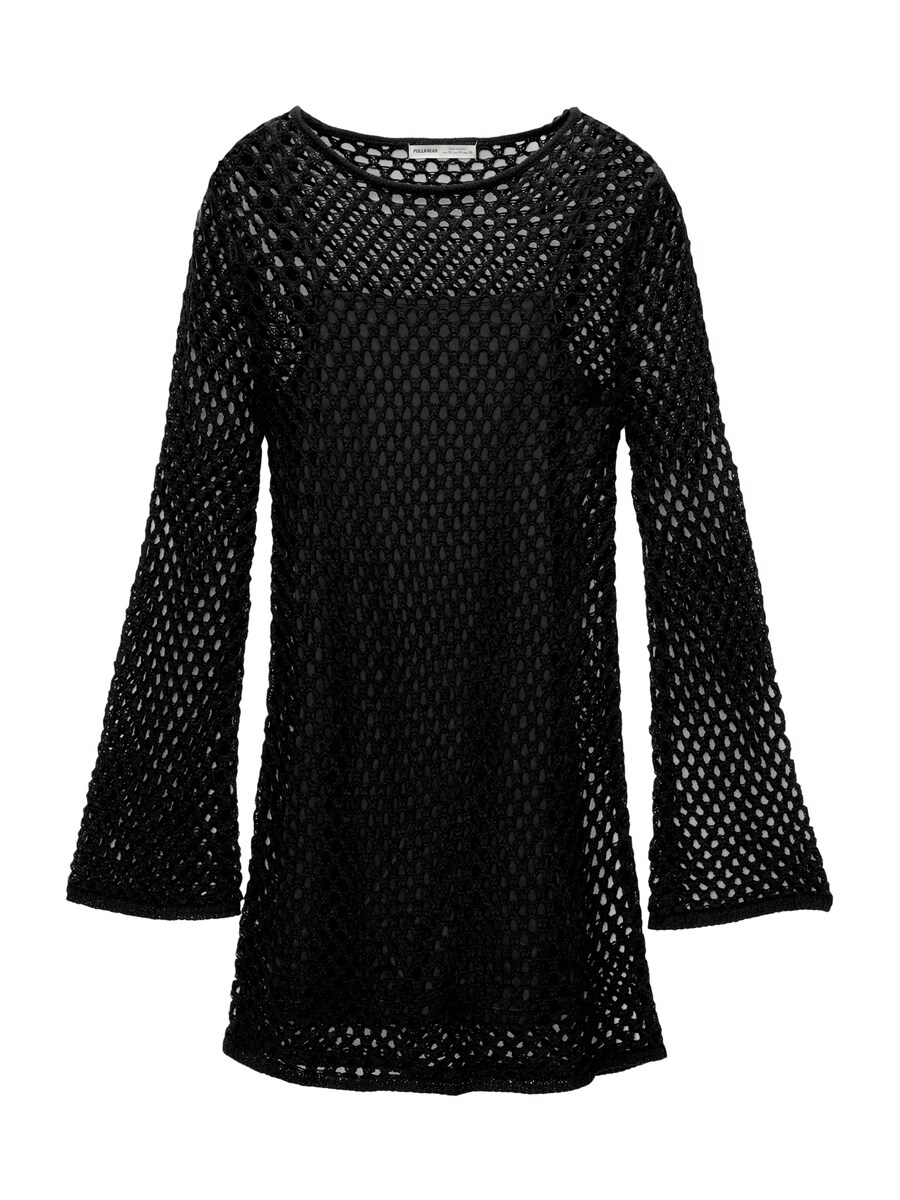 

Вязаное платье Pull&Bear, черный