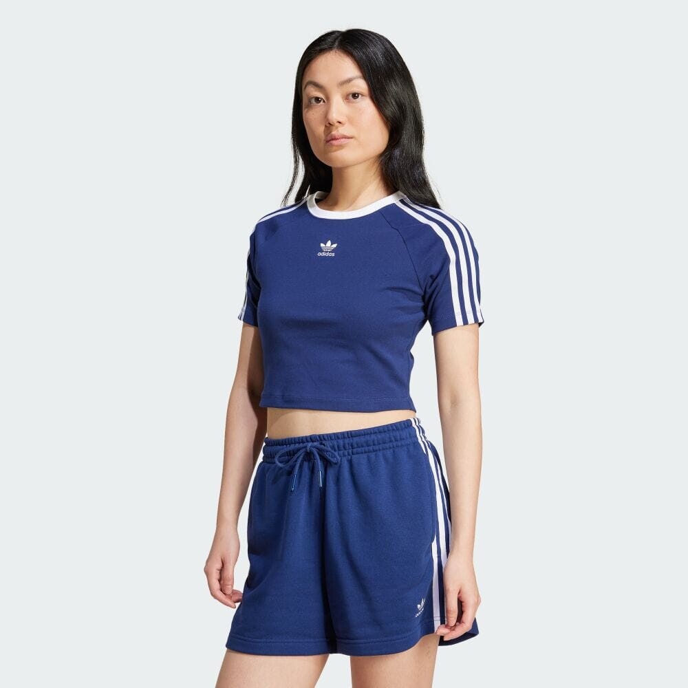 

Футболка Adidas Three Stripes short sleeve baby T-shirt, цвет Dark Blue