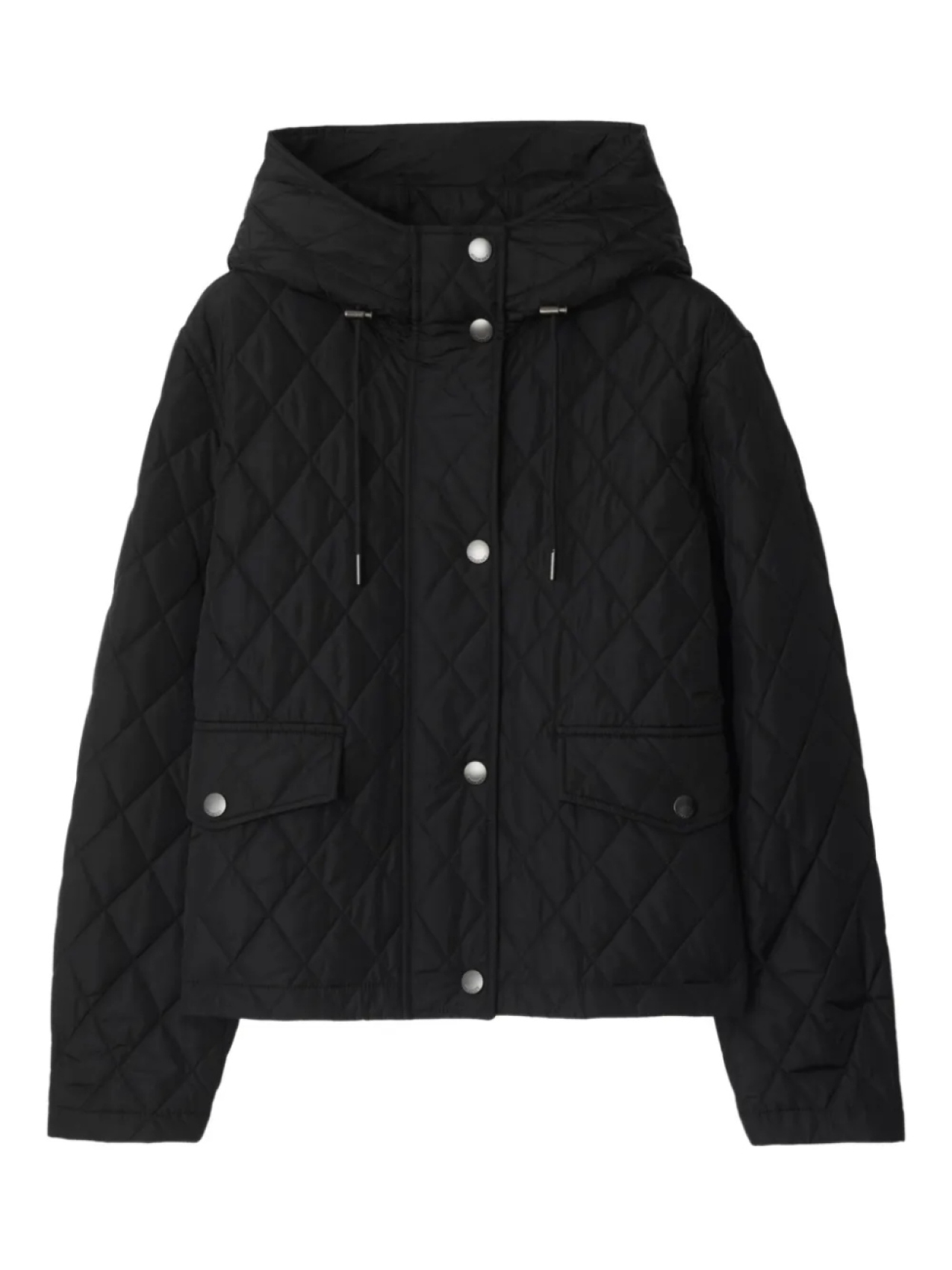 

Стеганая куртка с капюшоном Burberry, черный