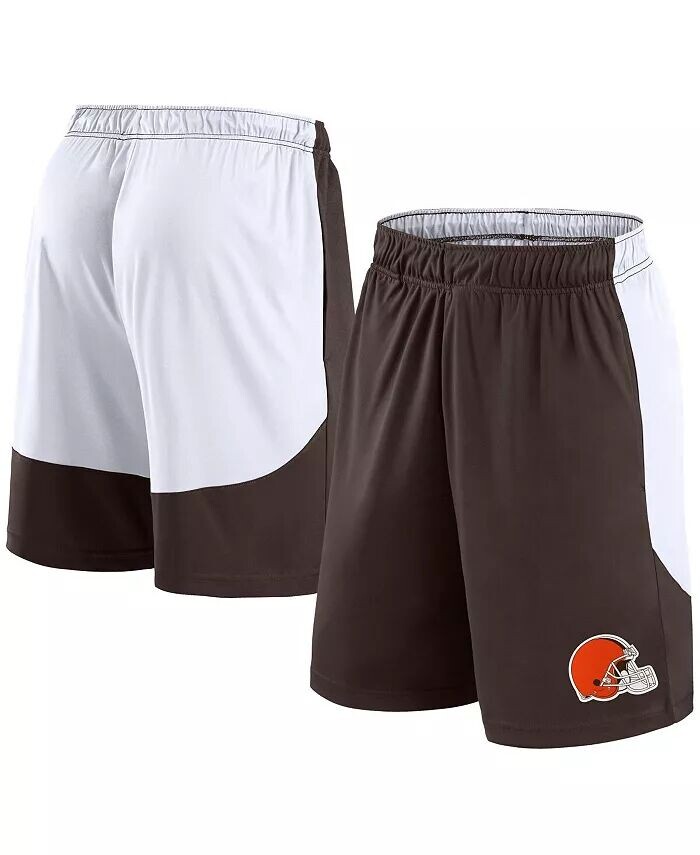 

Мужские коричневые/белые шорты Cleveland Browns Go Hard Fanatics