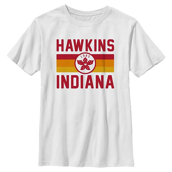 

Футболка с принтом hawkins indiana 1985 для мальчиков 8-20 Licensed Character
