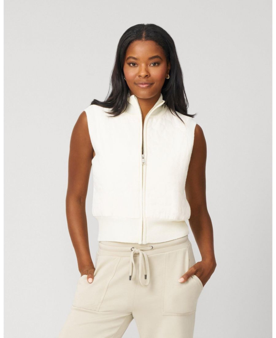 

Легкий стеганый жилет для многослойной одежды для женщин Cable & Gauge, Whisper white