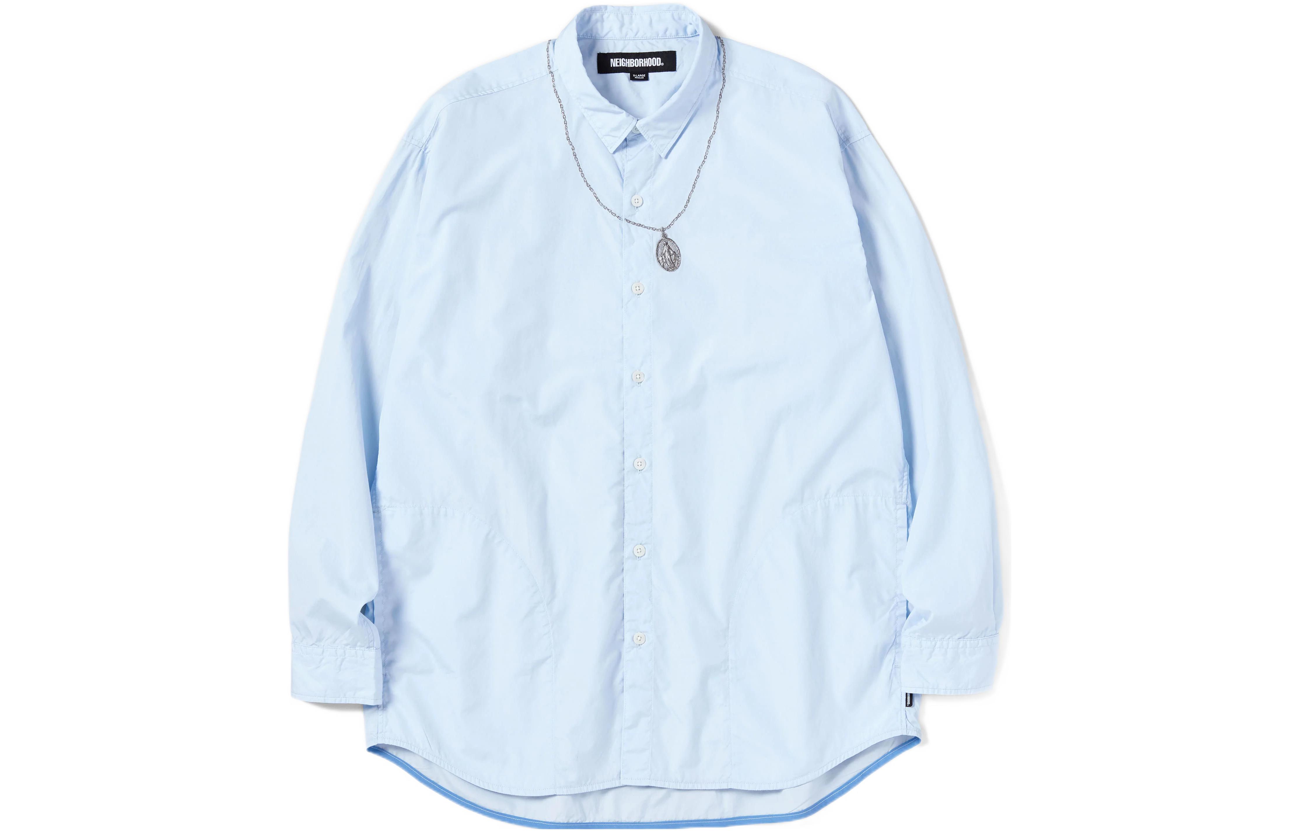 

Длинный рукав Рубашка на пуговицах NEIGHBORHOOD, светло-голубой