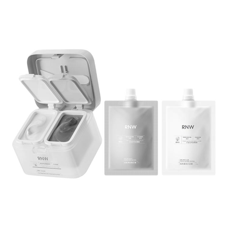 

Унисекс маска для лица RNW, three-piece set: purifying two-tone cleaning clay mask 120g+purifying two-tone cleaning clay mask refill 60g*2