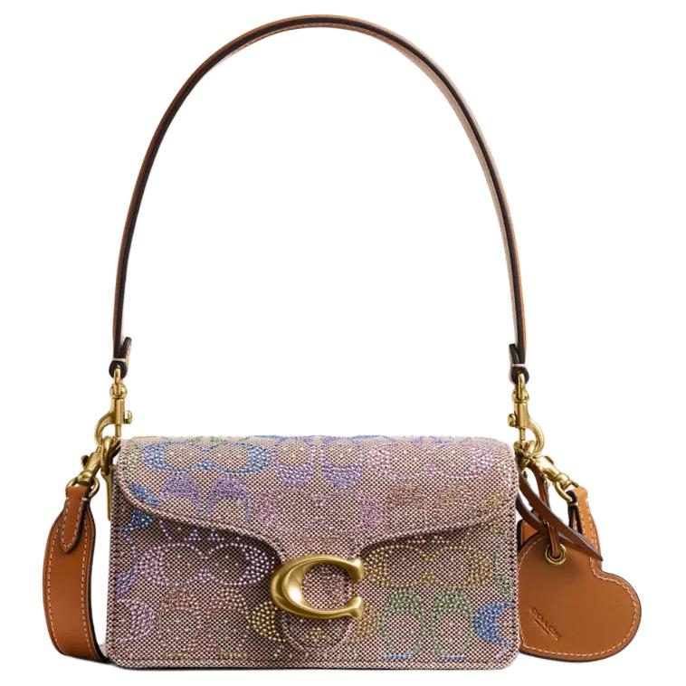 

COACH Сумка через плечо Tabby Cow Leather Small женская фиолетовая
