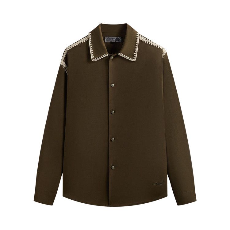 

Рубашка Kith Crochet Detail Apollo Shirt, Moss