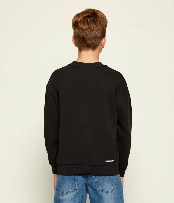 Толстовка regular fit Karl Lagerfeld Kids, черный — фото 3