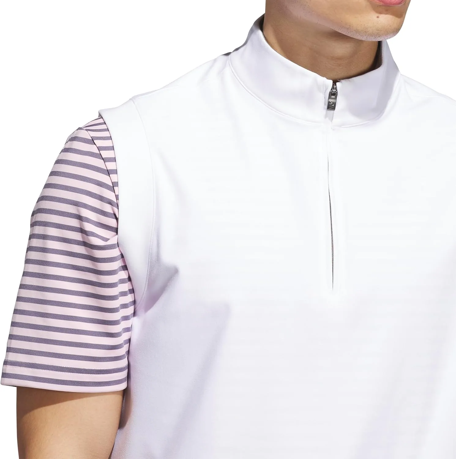 Мужской жилет Adidas Ultimate365 Elevated Quarter-Zip, белый — фото 4