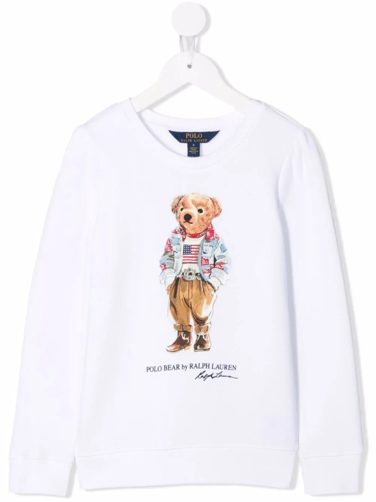 

POLO RALPH LAUREN KIDS футболка с принтом Polo Bear, белый