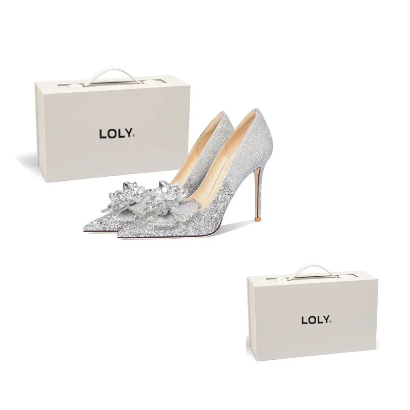 LOLY Женские серебряные туфли на высоком каблуке Starlight Beauty 10 см, цвет Starlight Beauty 10CM
