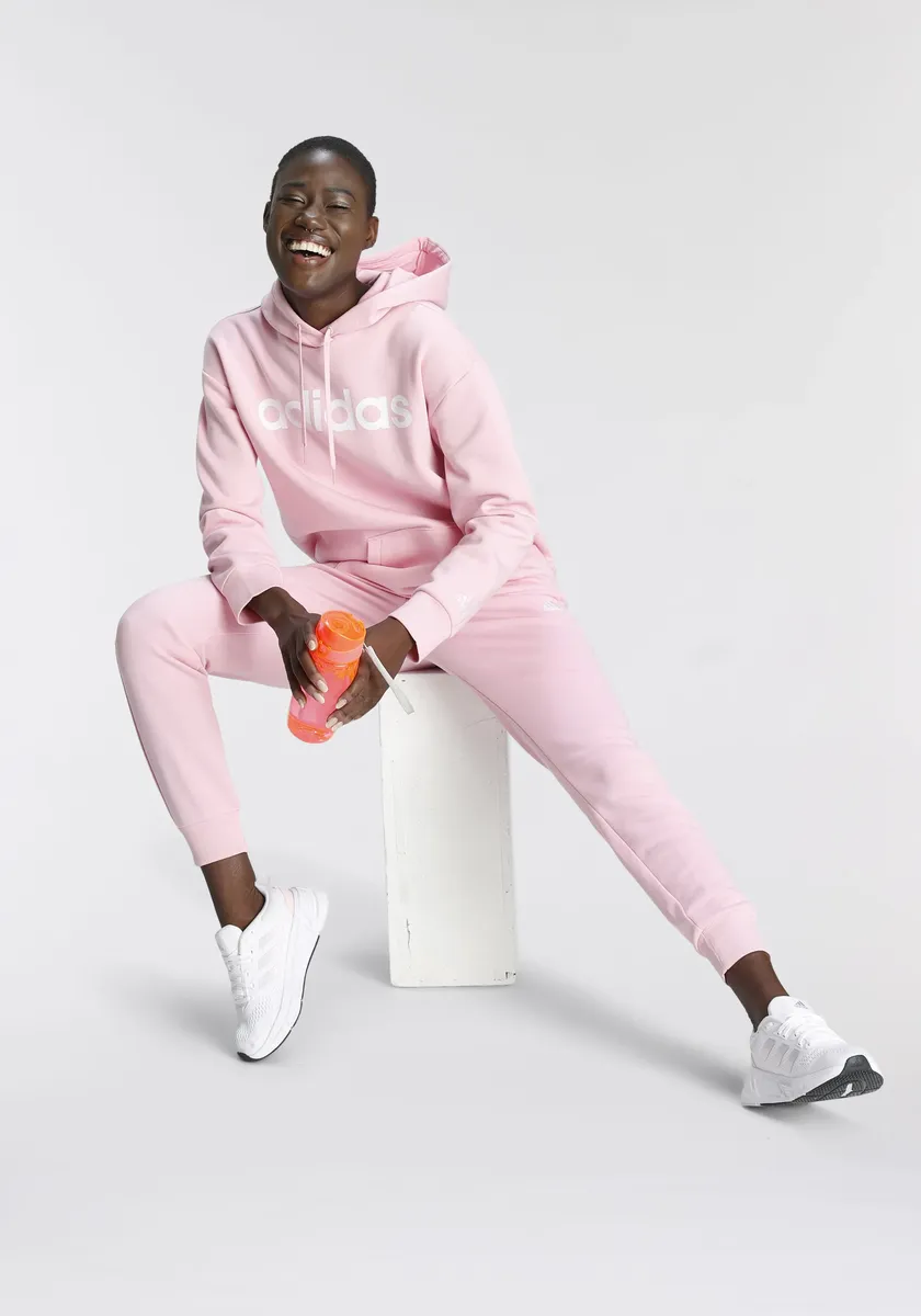 

Толстовка Adidas Sportswear с капюшоном "ESSENTIALS OVERSIZE FLEECE HOODIE", цвет Trupnk/White