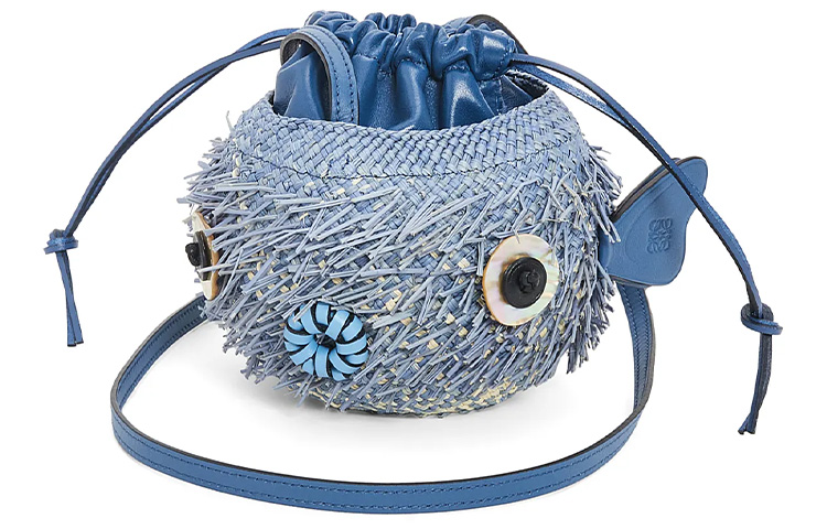 

LOEWE Анаграм Айрак Палм из кожи коровы и овчины поясная сумка через плечо женская джинсово-синяя