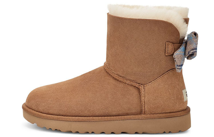 Угги UGG Mini Bailey Bow Plaid Ribbon Women's
