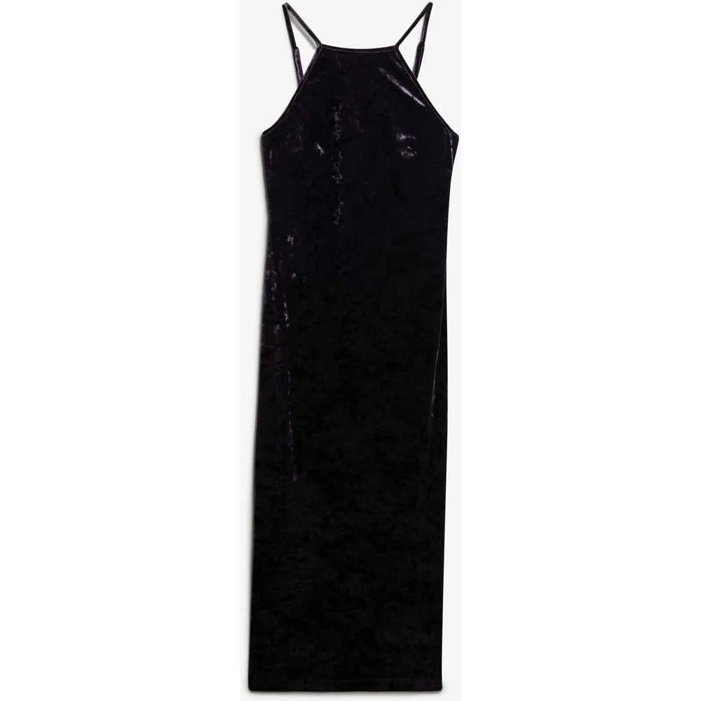 

Платье Superdry Lace Back Velvet Midi midi, черный