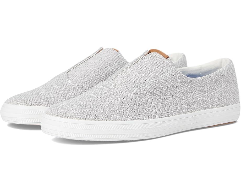 Кроссовки Keds Champion Round Toe Slip-On, цвет Grey Crosshatch Textile