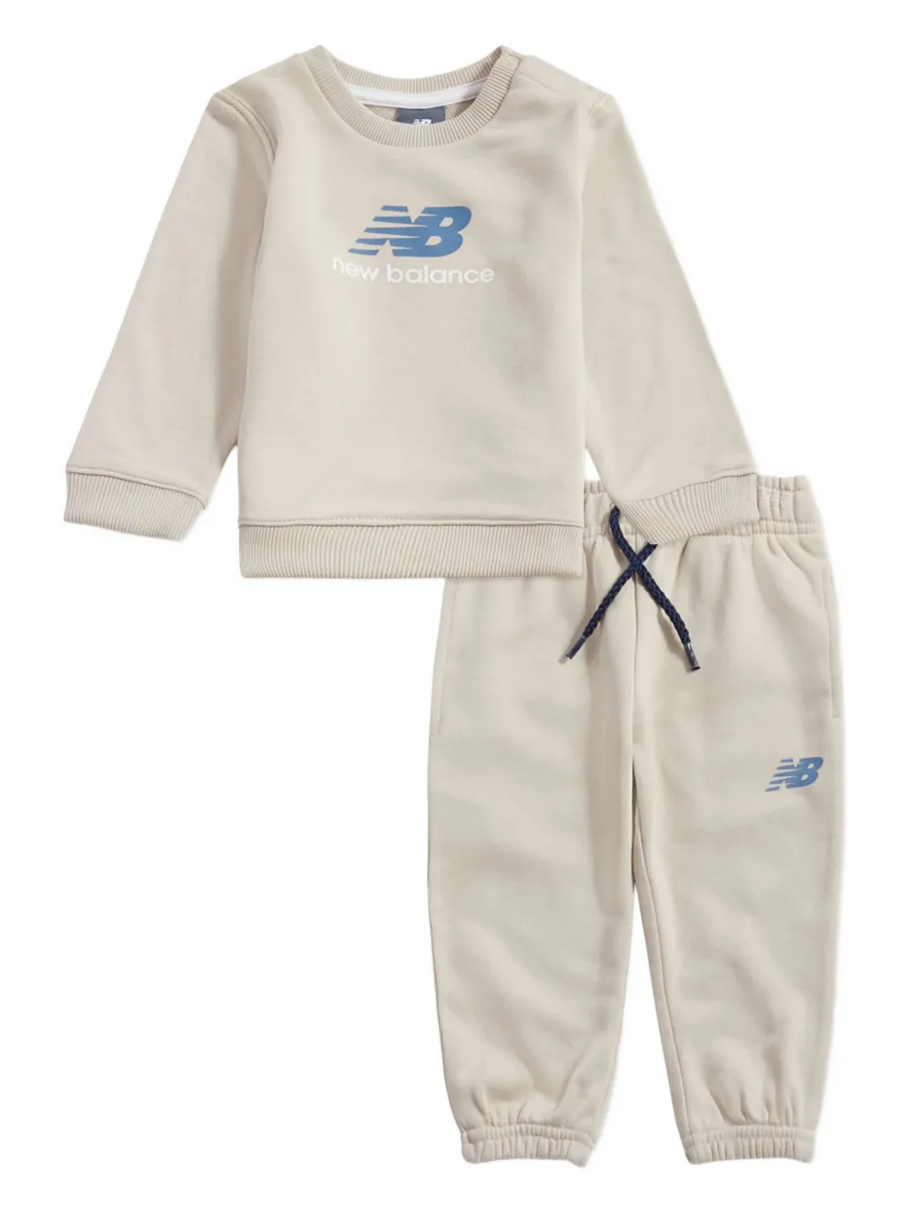 

Спортивный костюм с принтом логотипа New Balance Kids, бежевый