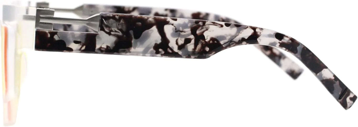 

Солнцезащитные очки PASTL унисекс, геометрический квадратный дизайн, плоская верхняя часть, современный стиль, защита от УФ-излучения UV 400, Frost Tortoise (Yellow)