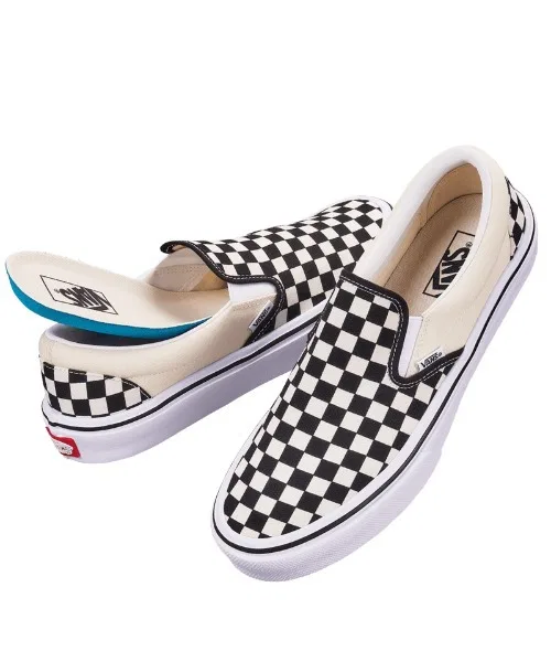 Унисекс кроссовки Vans SLIP ON LITE с 체크 рисунком чёрные — фото 3