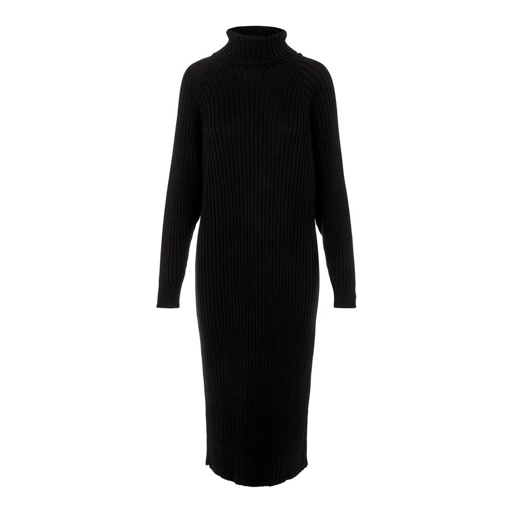 

Платье миди Yas Mavi Roll Neck Long Sleeve, черный