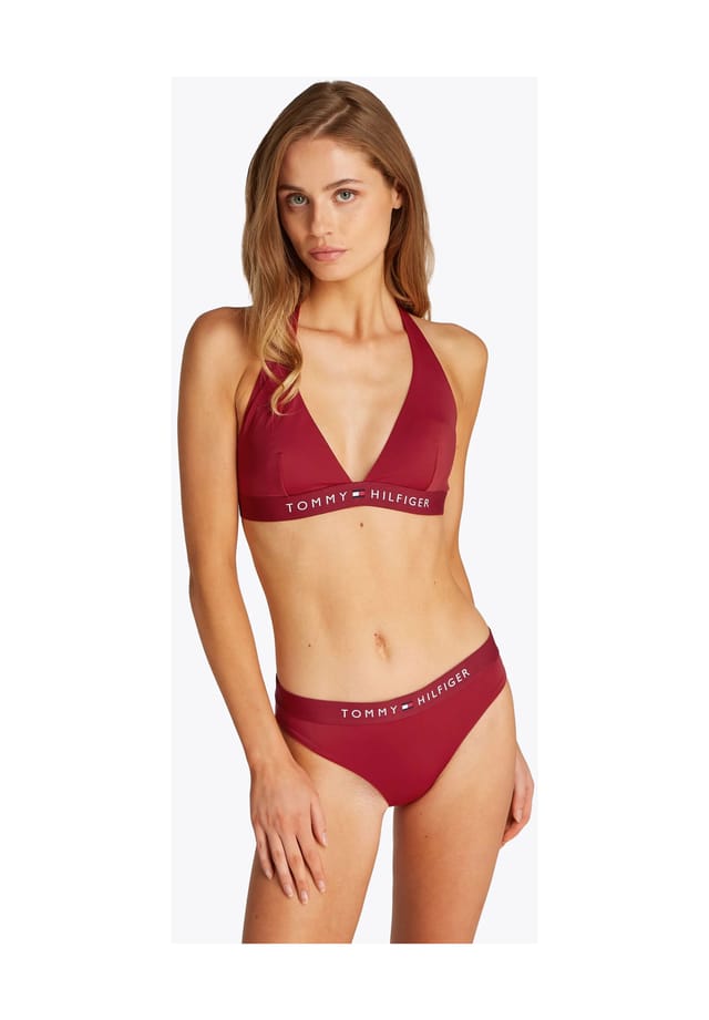 

Оригинальные плавки-бикини с логотипом на поясе Tommy Hilfiger, красный
