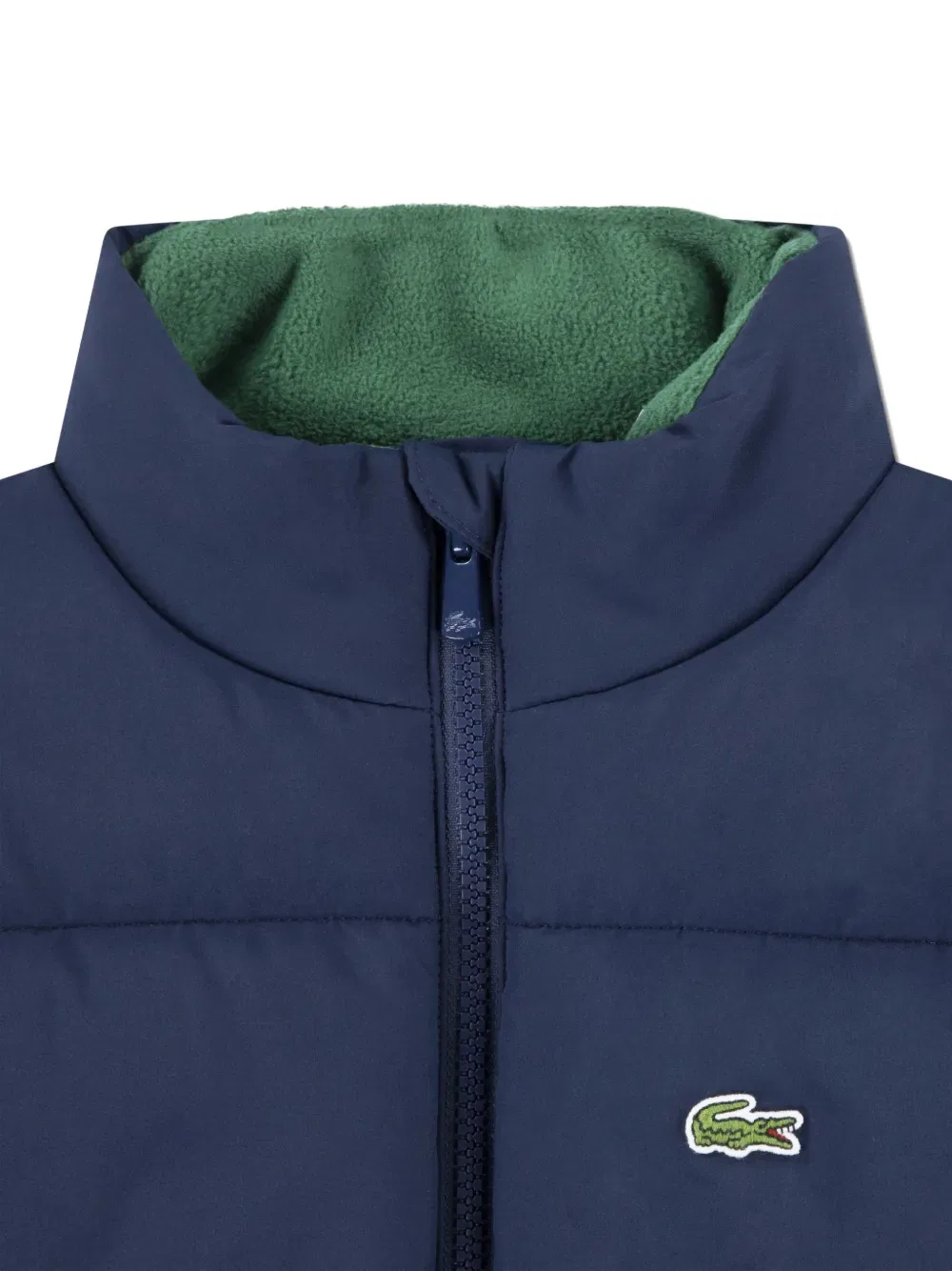 Утепленный жилет на молнии Lacoste Kids, синий — фото 4