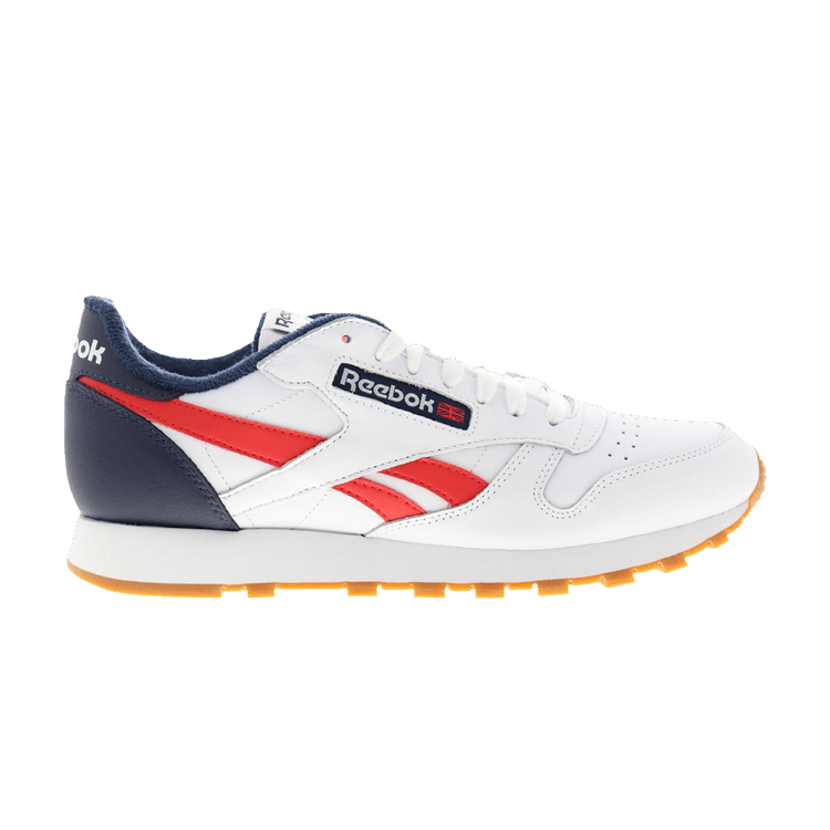 

Кроссовки Reebok Classic Leather MU 'White Navy Radiant Red', белый