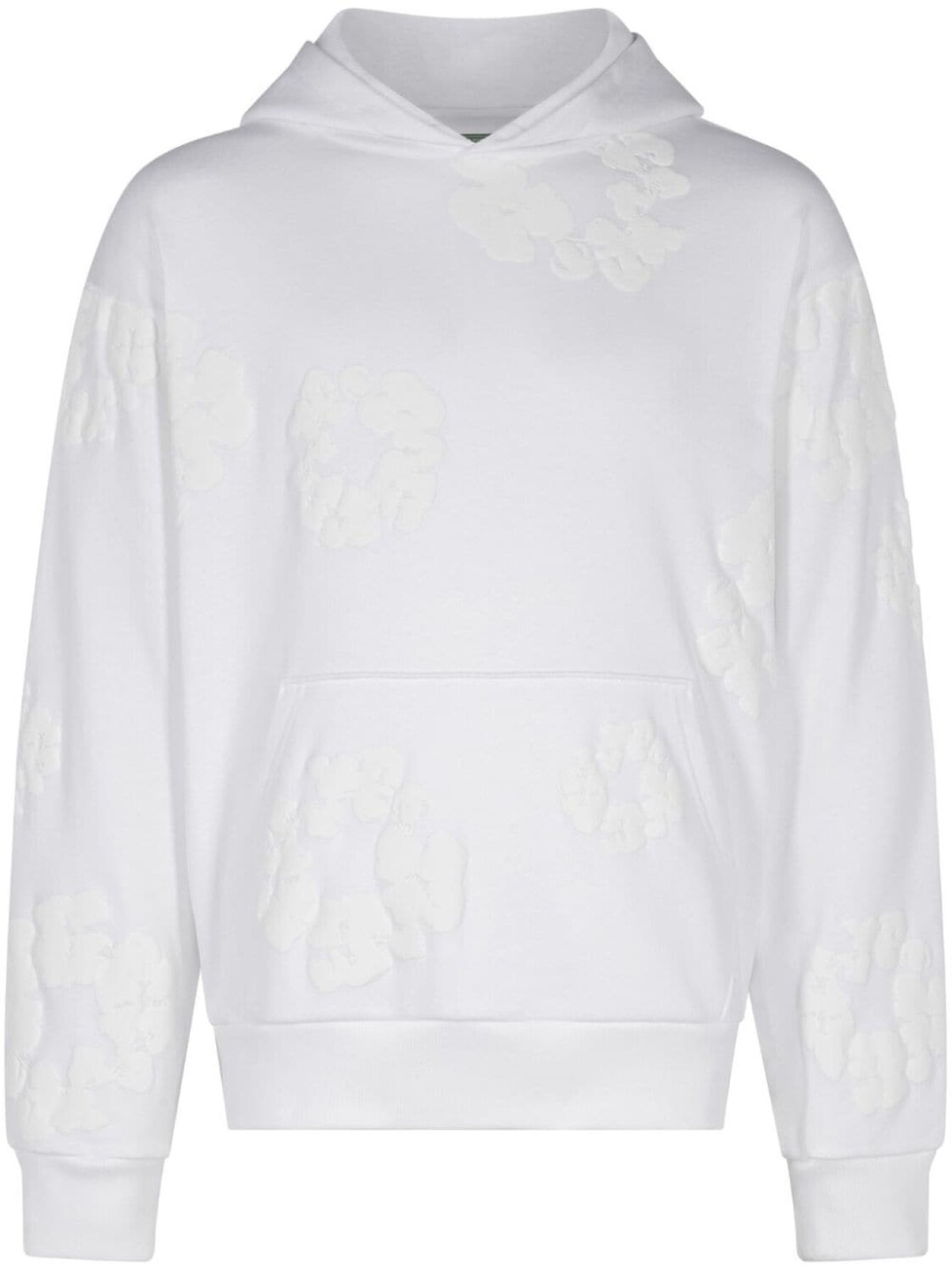 

Denim Tears хлопковая толстовка с капюшоном и принтом «Венок», белый