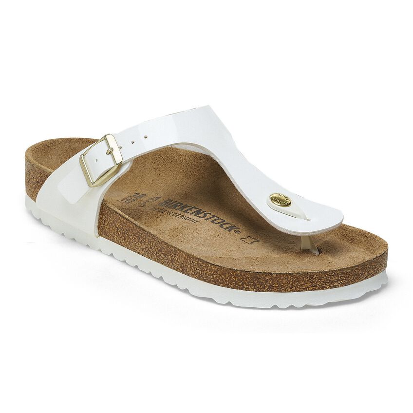 Женские сандалии T-bar Birkenstock, белая краска — фото 2